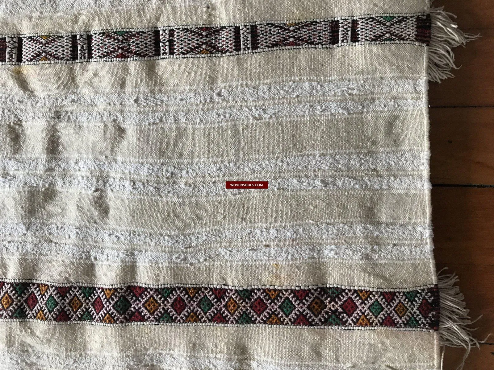 1308 SOLD Vintage Berber Wedding Shawl Blanket Tamizart / Handira -  North African Textile Art