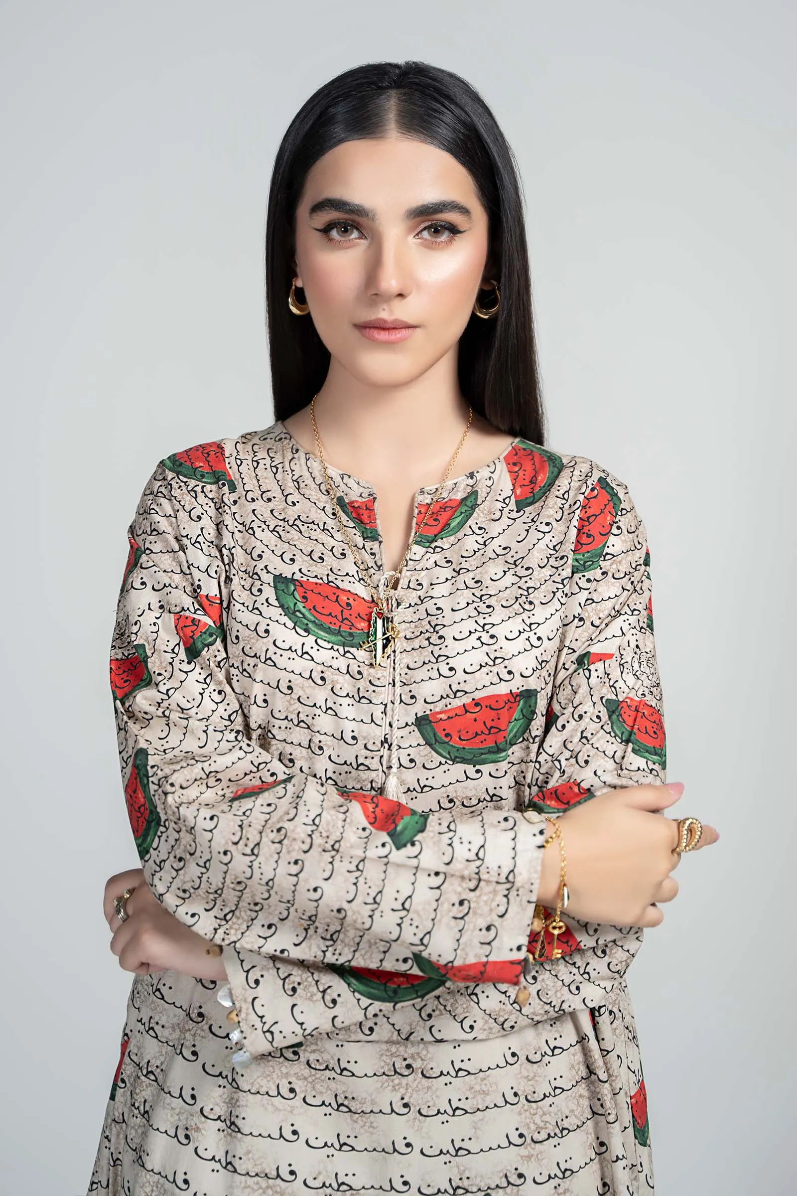 3 Piece Printed Lawn Suit | PS-PF24-11