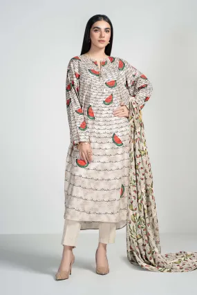 3 Piece Printed Lawn Suit | PS-PF24-11