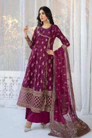 3 Piece Printed Raw Silk Suit | SF-EF24-23