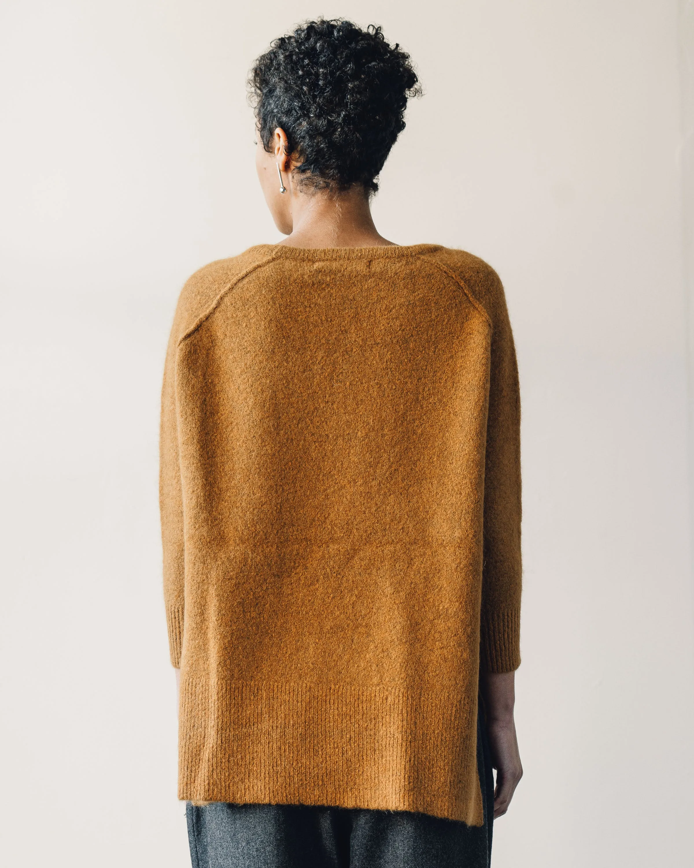 7115 Exposed Seams Sweater, Pumpkin