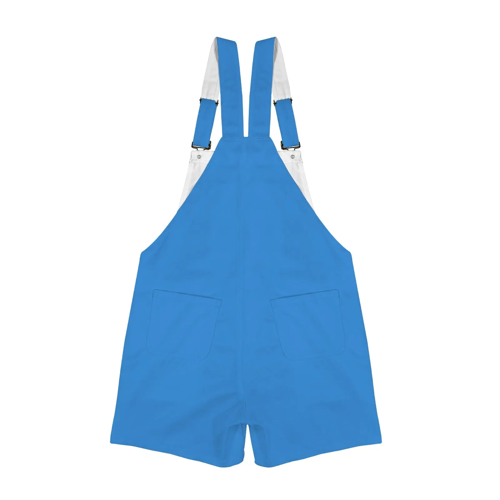 90's Vibes Curious Blue Unisex Shorts Suspender Jumpsuit