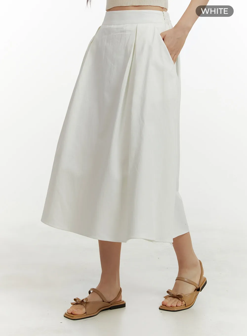 A-Line Flare Midi Skirt OY413