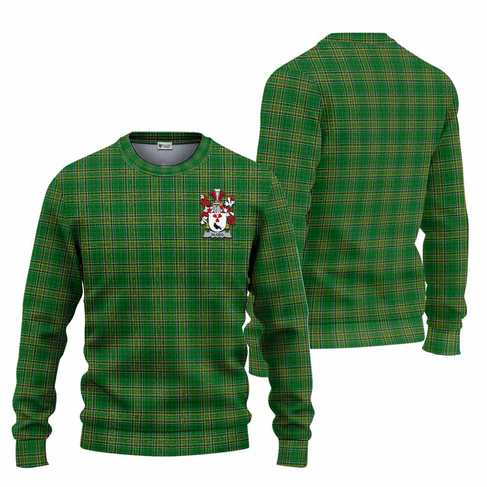 Algeo Irish Clan Tartan Knitted Sweater with Coat of Arms