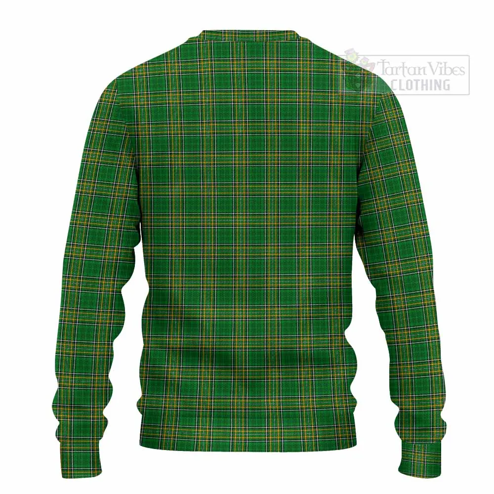 Algeo Irish Clan Tartan Knitted Sweater with Coat of Arms