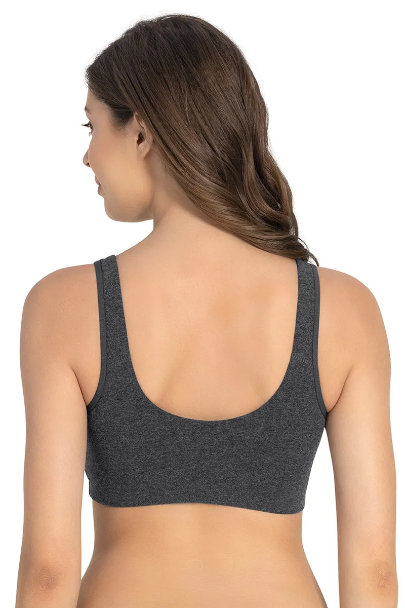 All Day Lounge Non-padded & Non-wired Bra - Dark Grey Marl