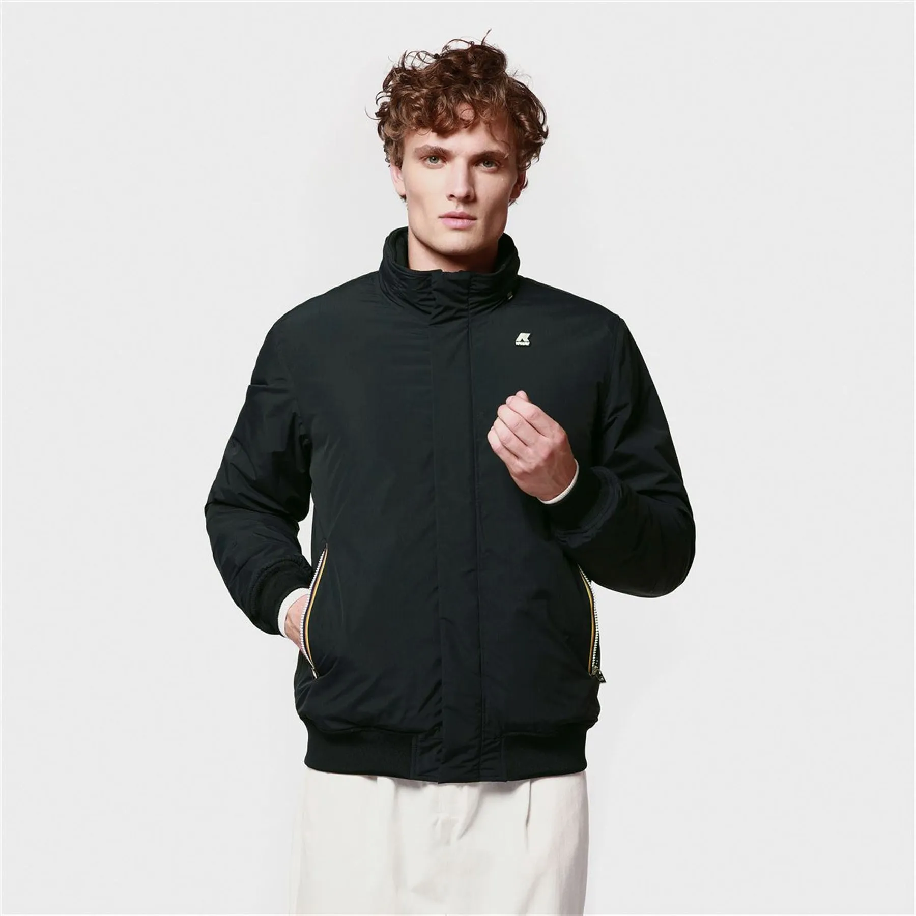 Amaury Ripstop Marmotta - Men Jacket in Black Pure - Blue Depht