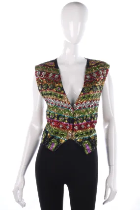 Amazing sequinned waistcoat size M/L