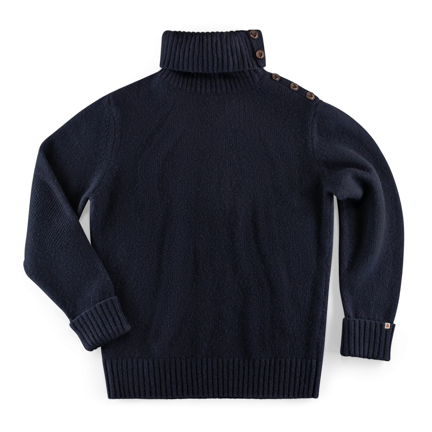 &SONS Ahab Submariner Rollneck Jumper Navy