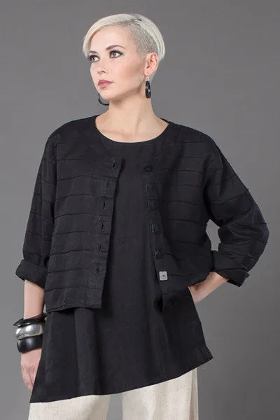 Anna Crop Jacket in Black Roma