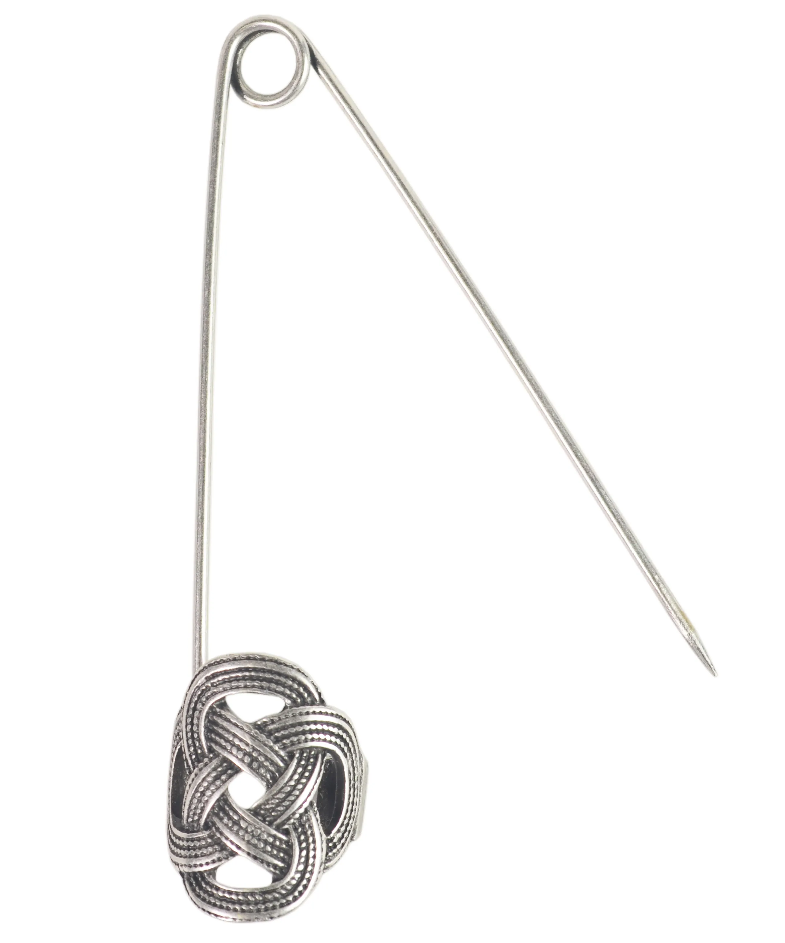 Antique Silver Celtic Knot Kilt Pin