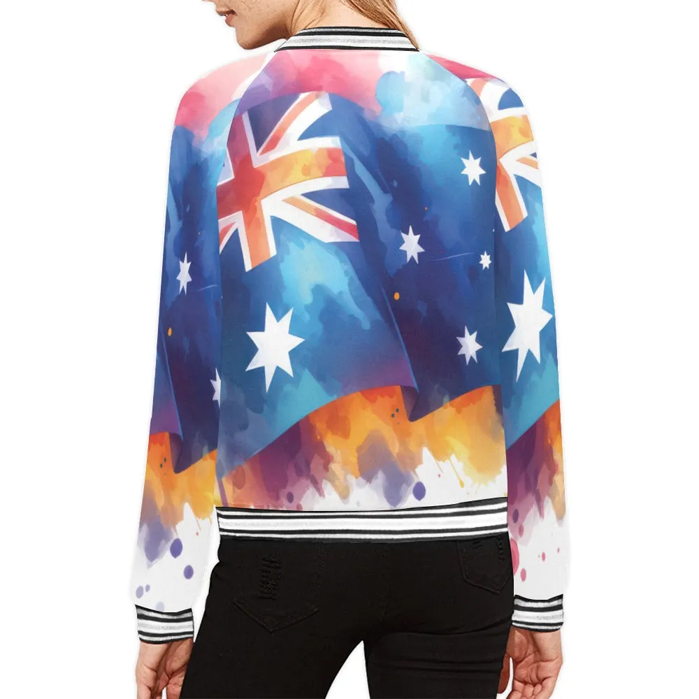 Aussie Flag awd1337 Bomber Jacket for Women