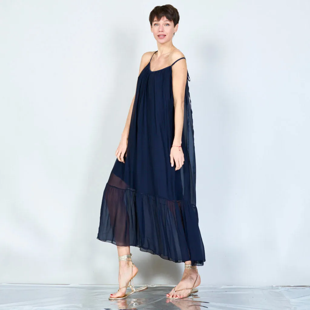 Backless silk chiffon long dress wholesale