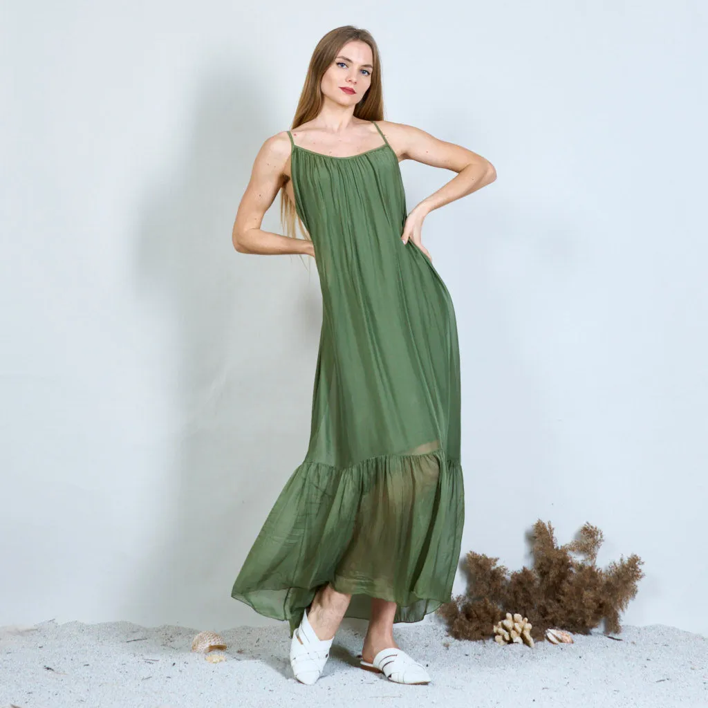 Backless silk chiffon long dress wholesale