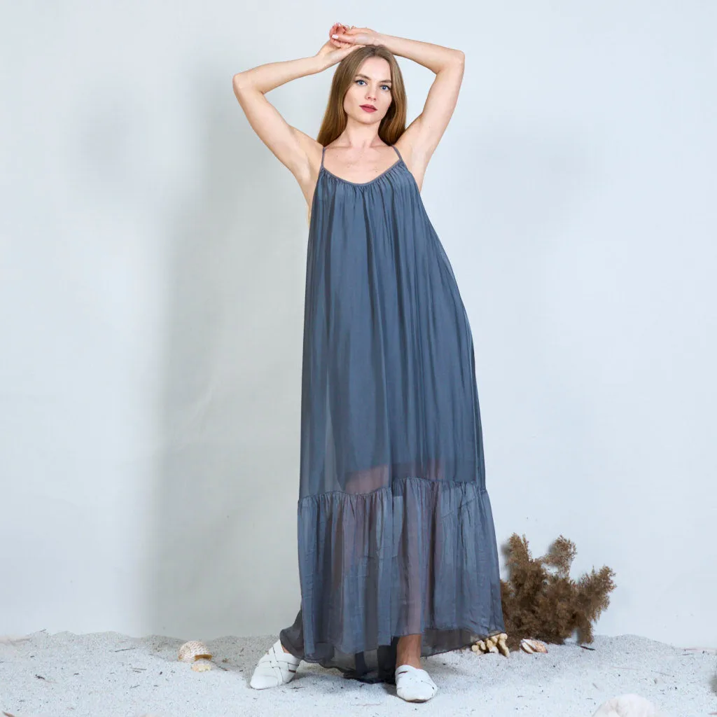 Backless silk chiffon long dress wholesale