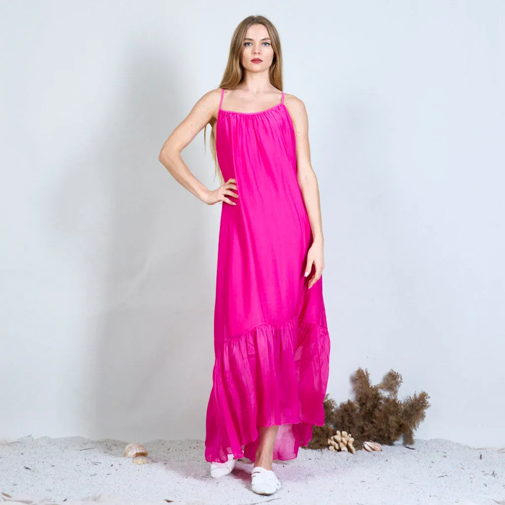 Backless silk chiffon long dress wholesale