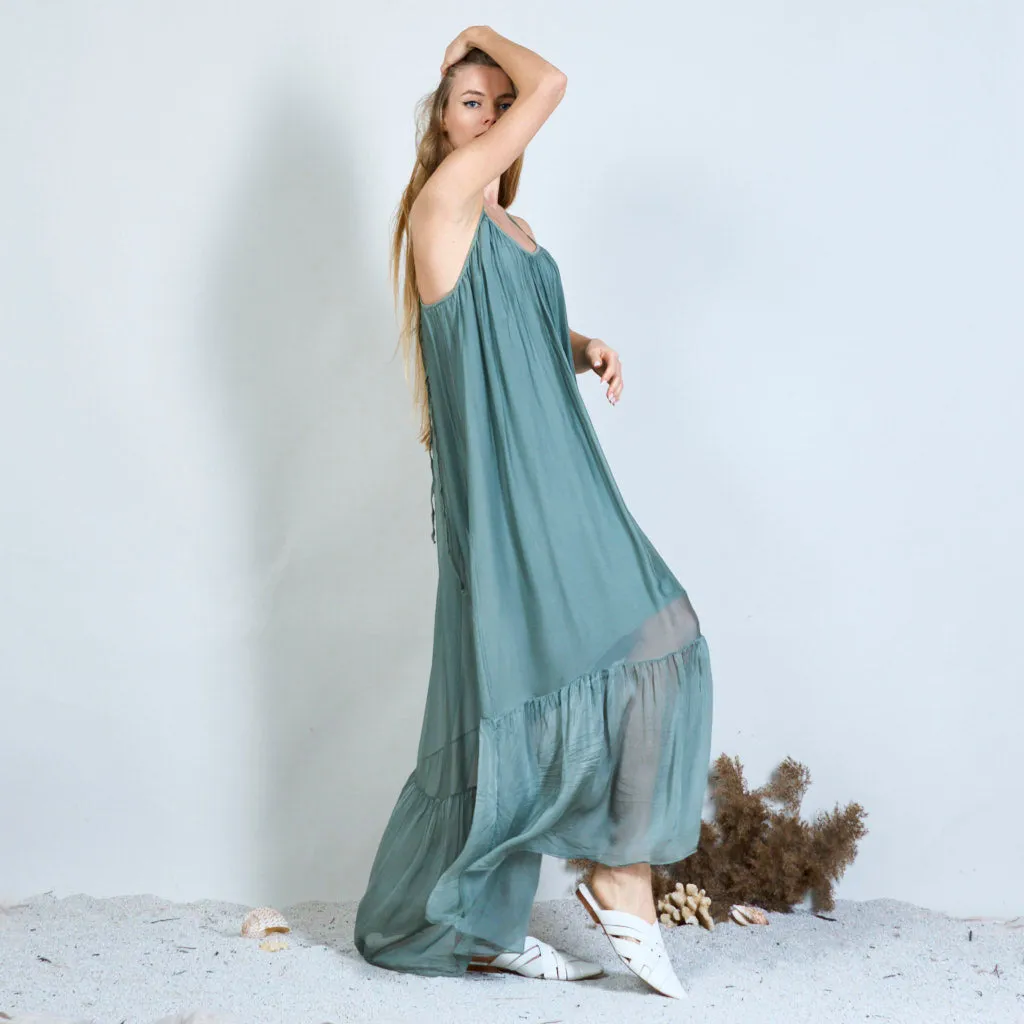 Backless silk chiffon long dress wholesale