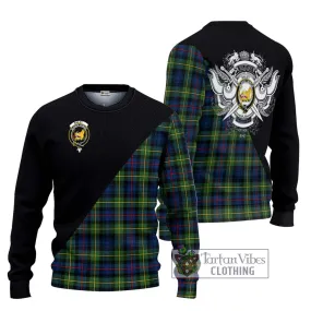 Bailey Modern Tartan Ugly Sweater with Family Crest and Military Logo Style