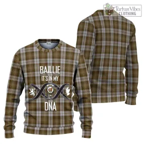 Baillie Dress Tartan Ugly Sweater with Family Crest DNA In Me Style