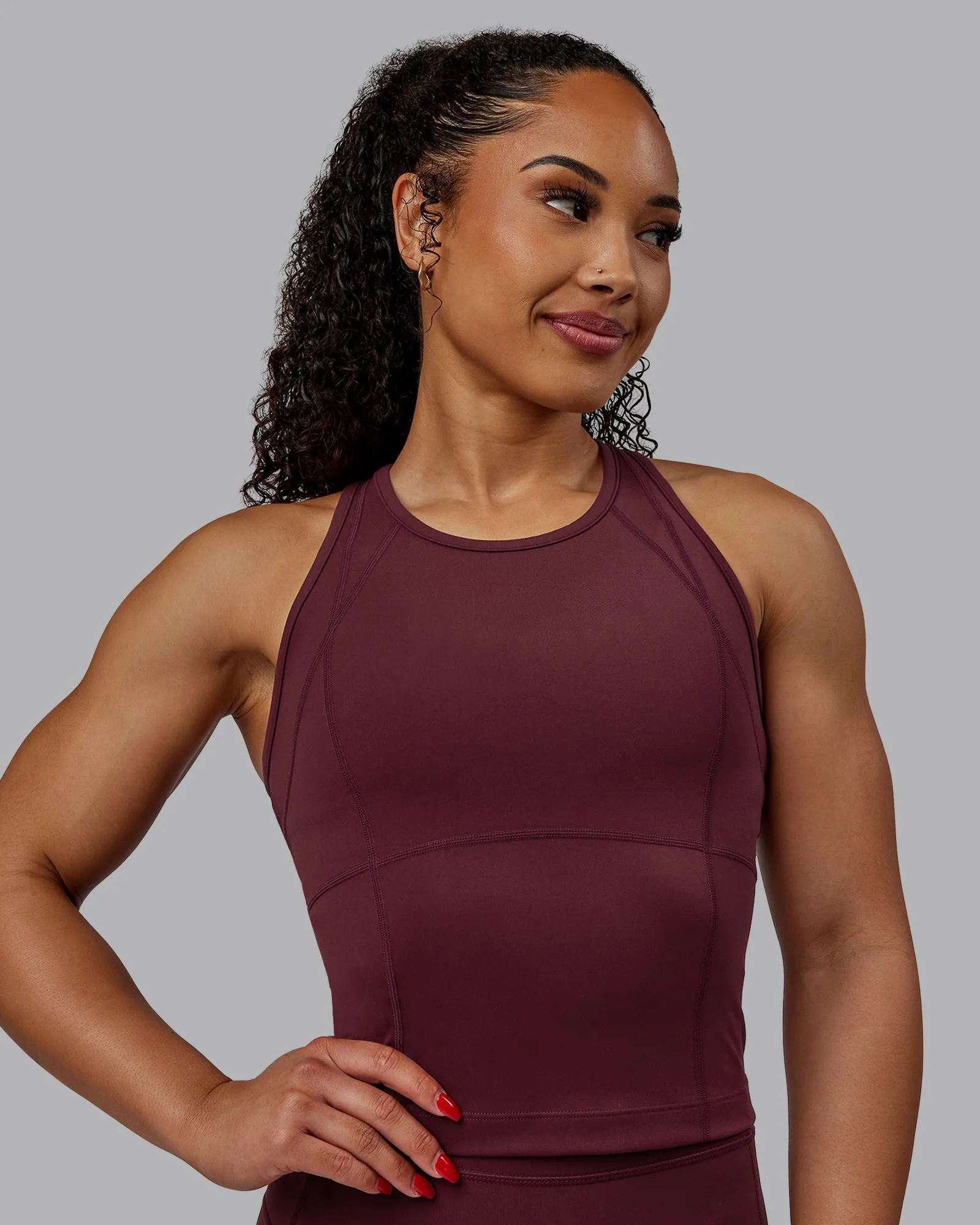 Bend Performance Tank - Dark Cherry