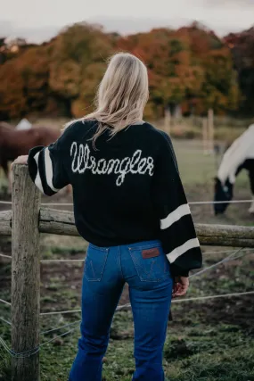 Black Wrangler Logo Cardi with Balloon Sleeves (S-XXL)