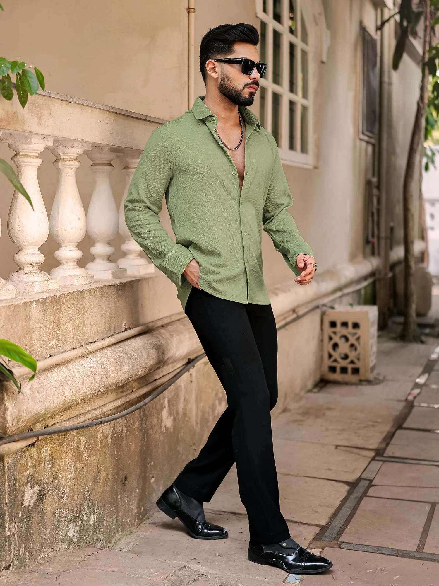 Bubble Green Full Sleeve Shirt