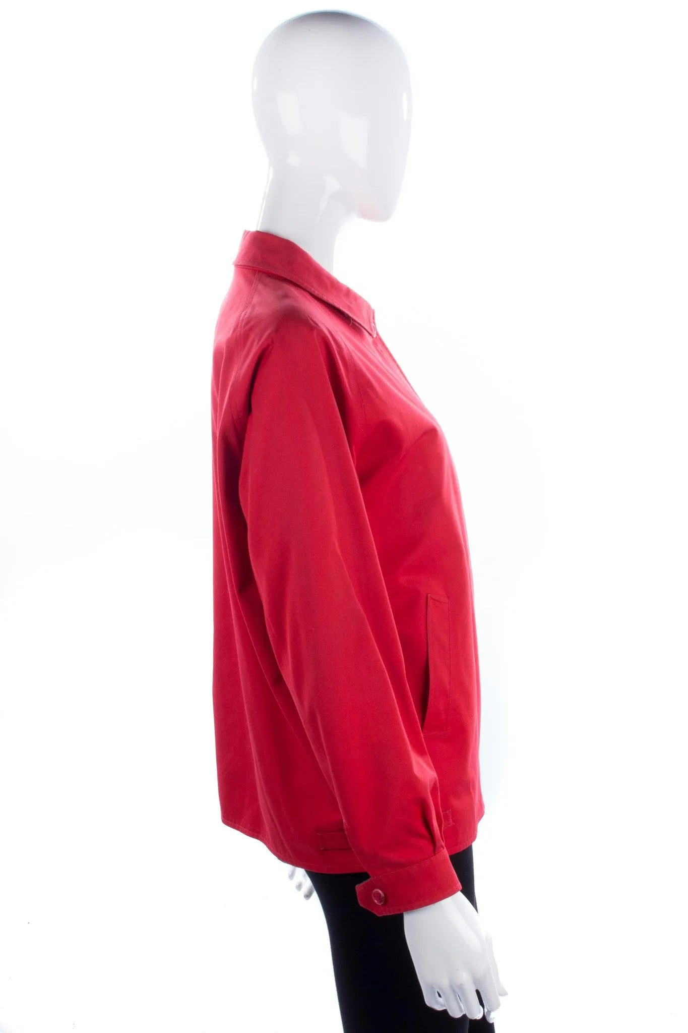 Burberrys Red Zip Up Jacket Size12/14