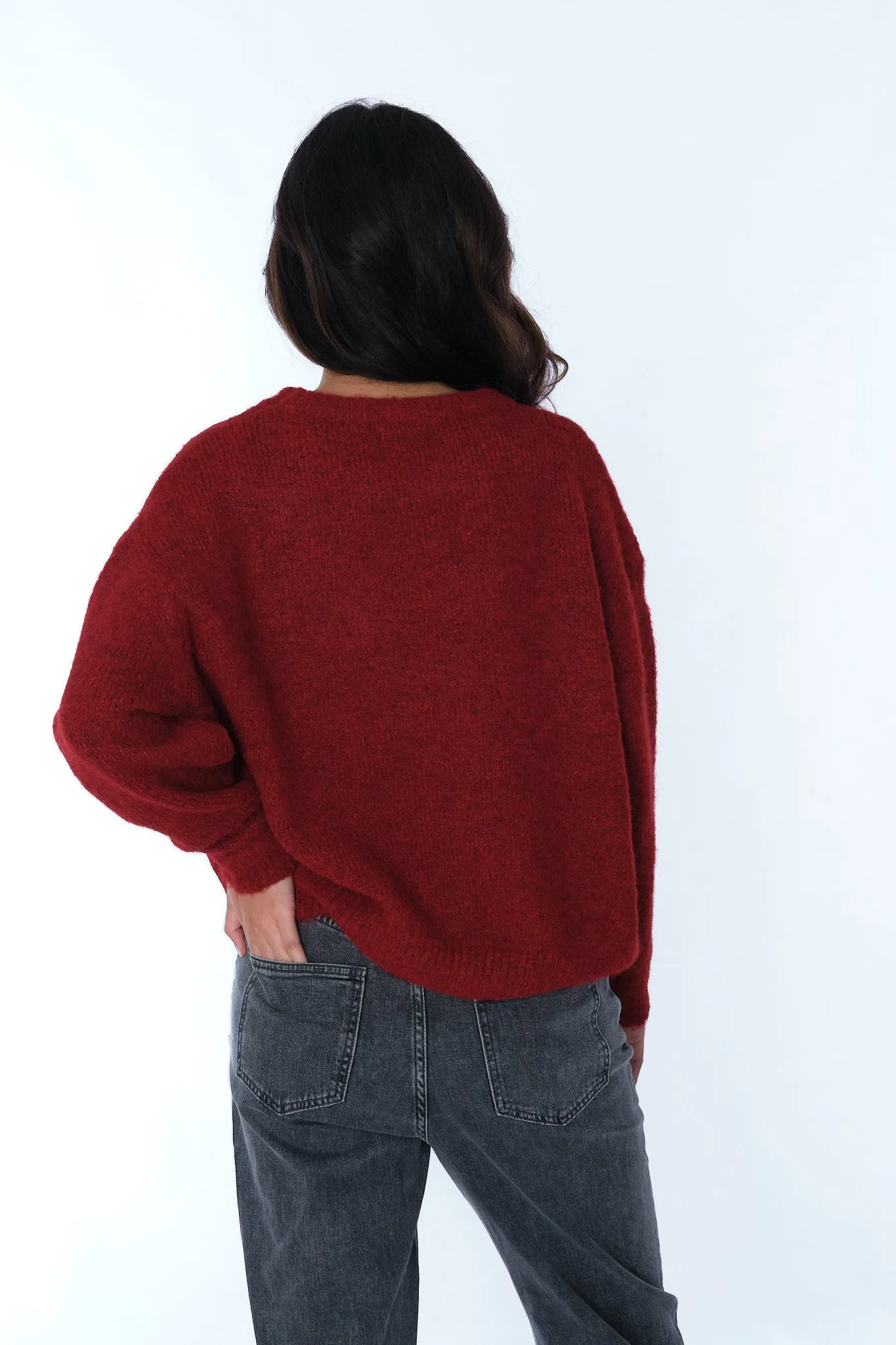 Burgundy Teri Sweater