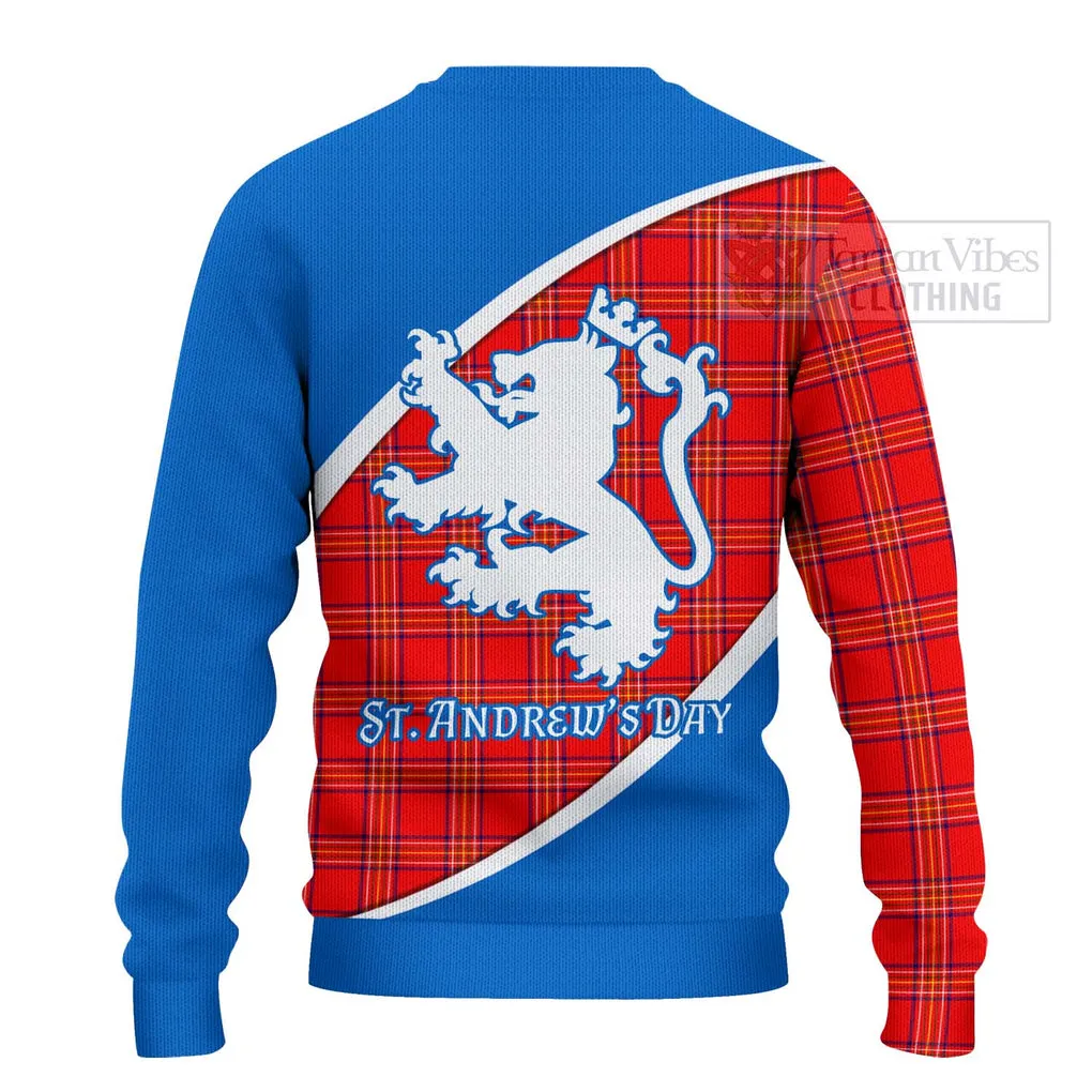 Burnett Family Crest Tartan Ugly Sweater Celebrate Saint Andrew's Day in Style