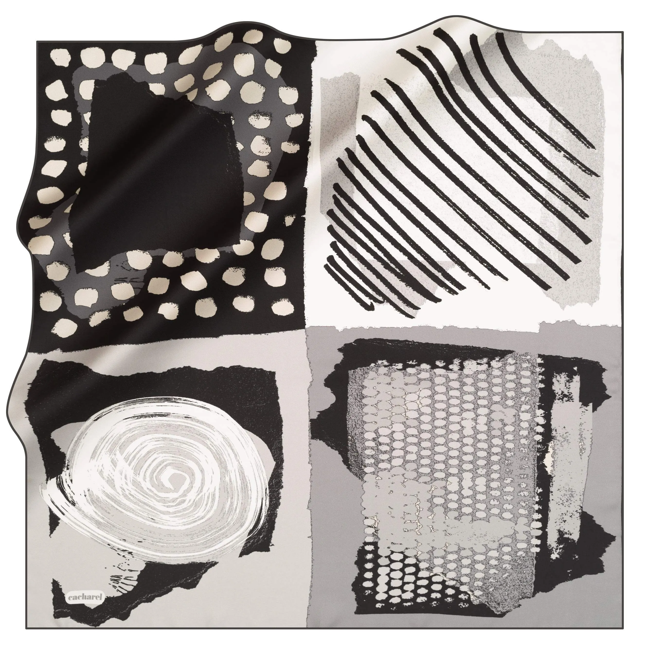 Cacharel Arty Abstract Silk Scarf No. 13