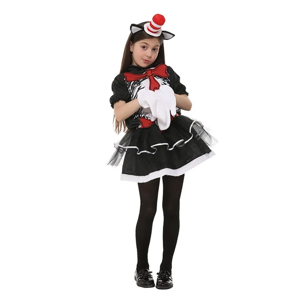 Children Dr. Seuss Cat in the Hat Girl Costume