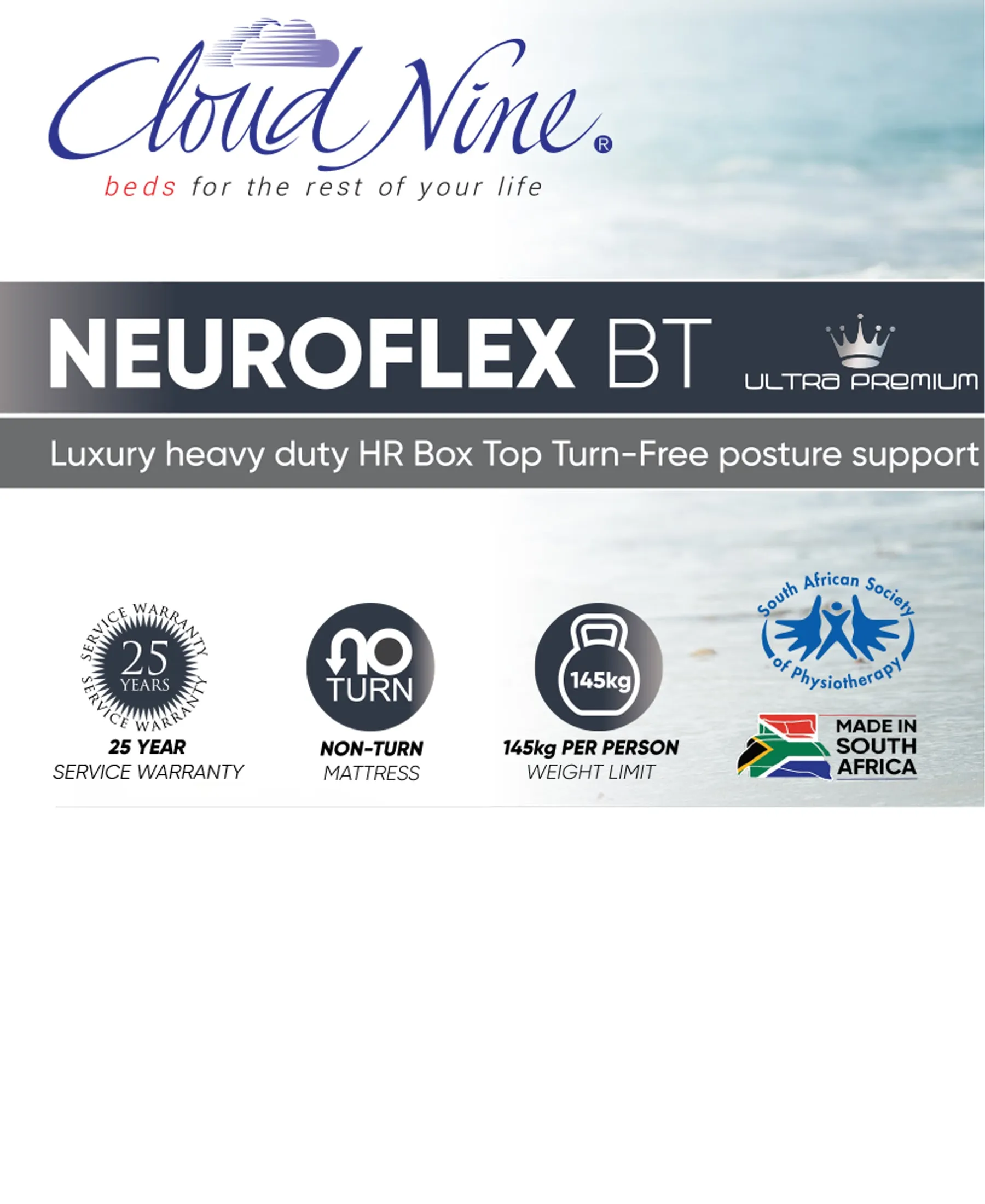 Cloud Nine Neuroflex BT King Bed