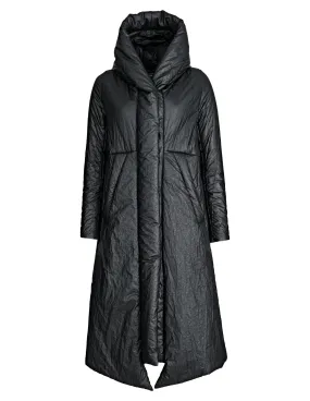 Coated Padded Hooded Coat