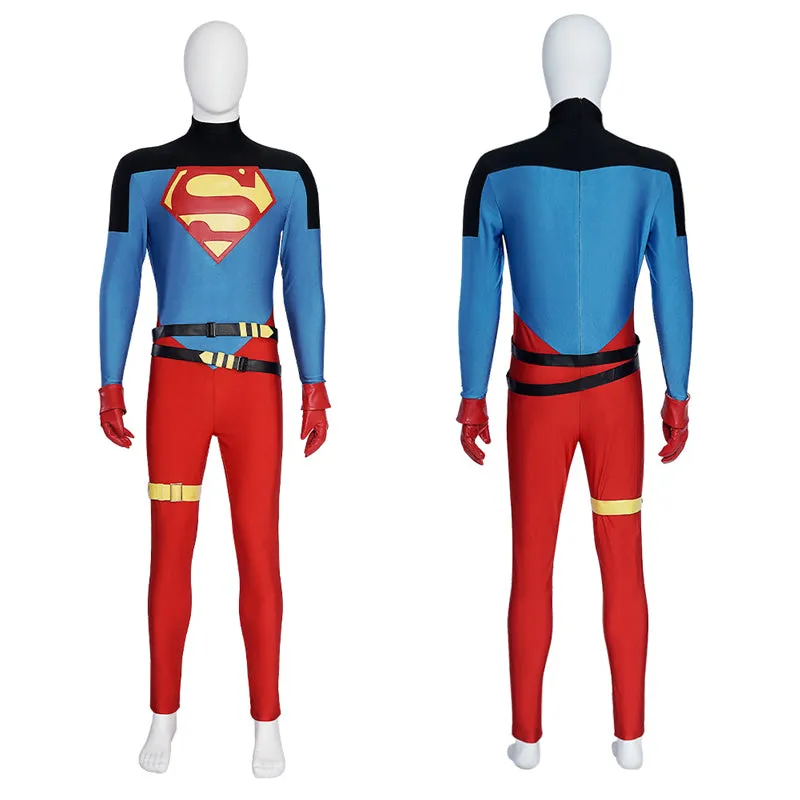 Comic Superboy Cosplay Superhero Superboy Conner Kent Costume Black Jacket Halloween Suit