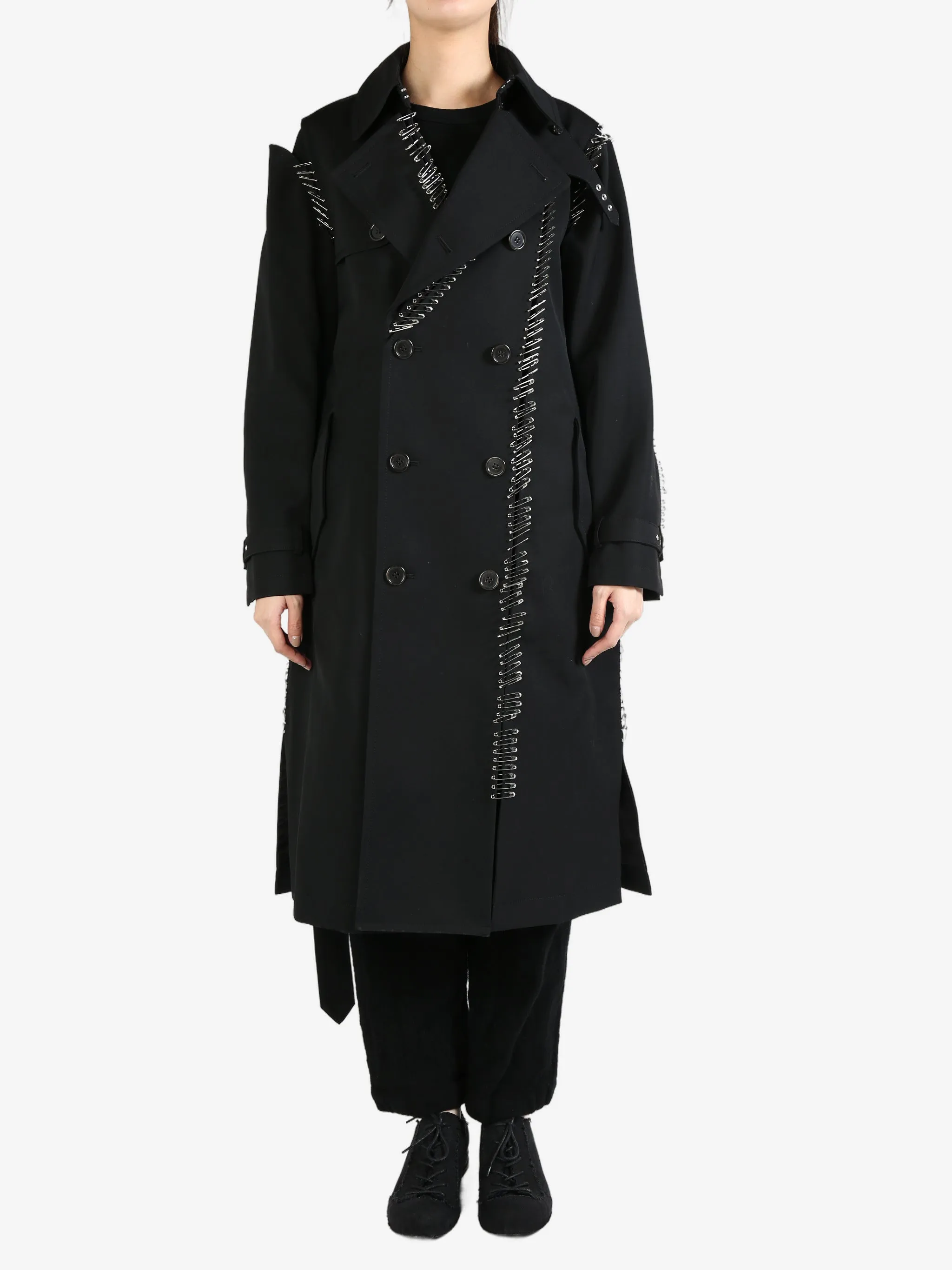 COMME DES GARCONS NOIR - Women Safety Pin Trench Coat