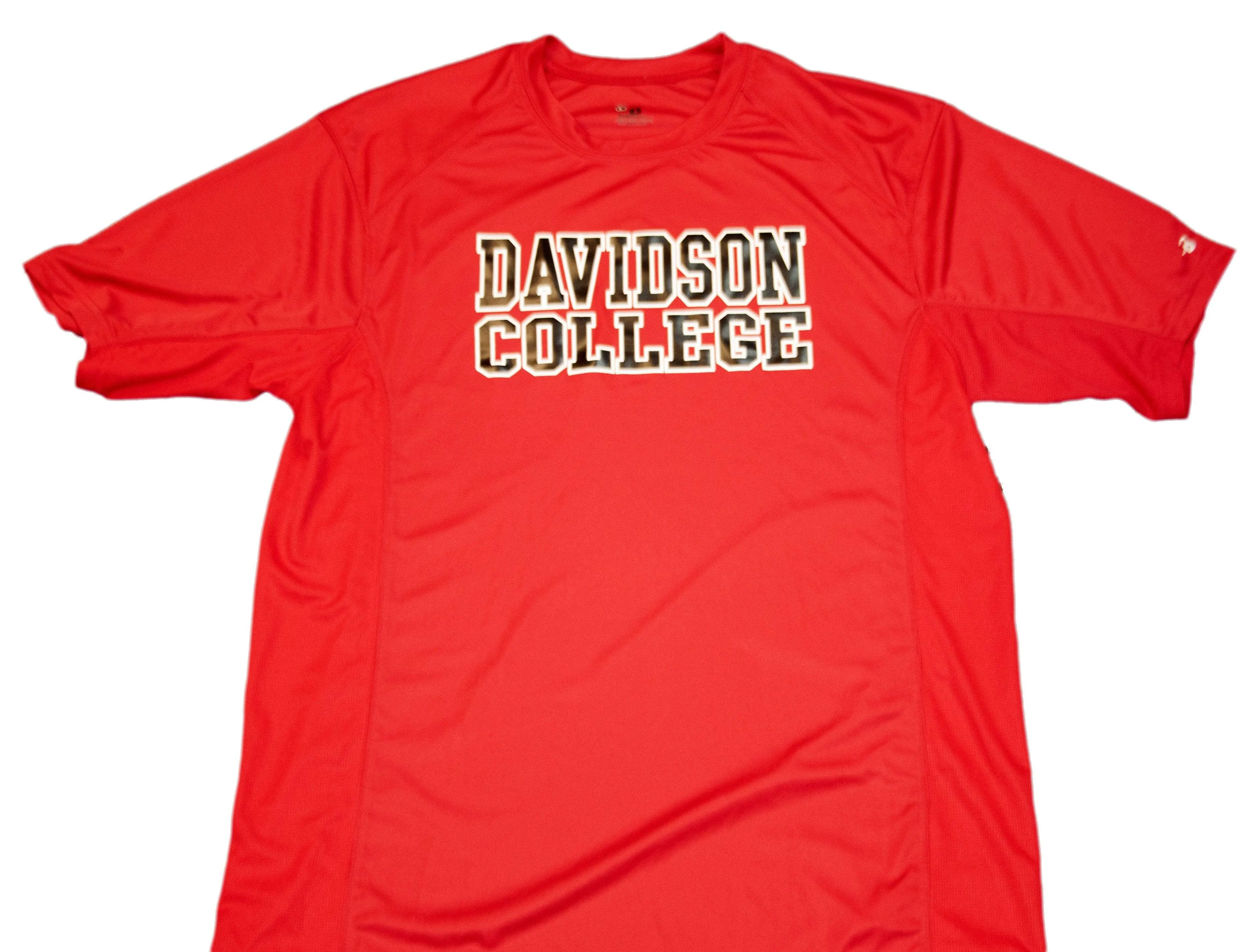 Davidson Wildcats Badger Sport Red 100% Polyester Performance T-Shirt (L)