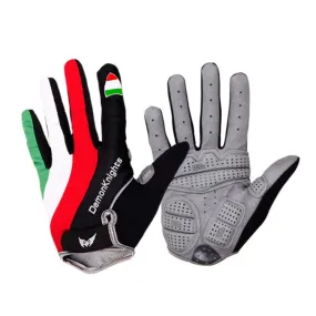 DemonKnights Cycling Gloves Full Finger Bicycle Gloves Outdoor Sports Equipment, Size: M(Azzurri)