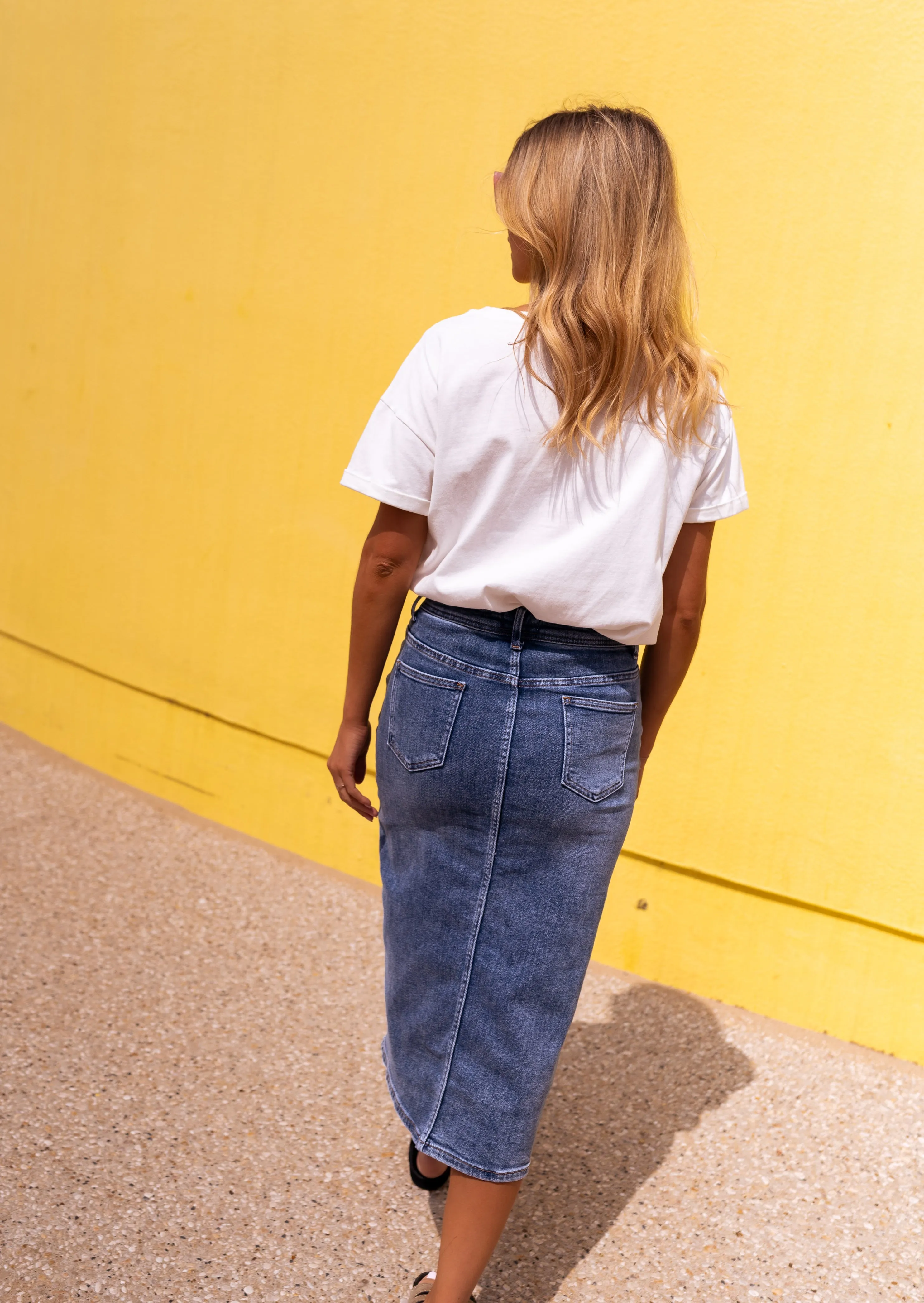 Denim Cameo Skirt