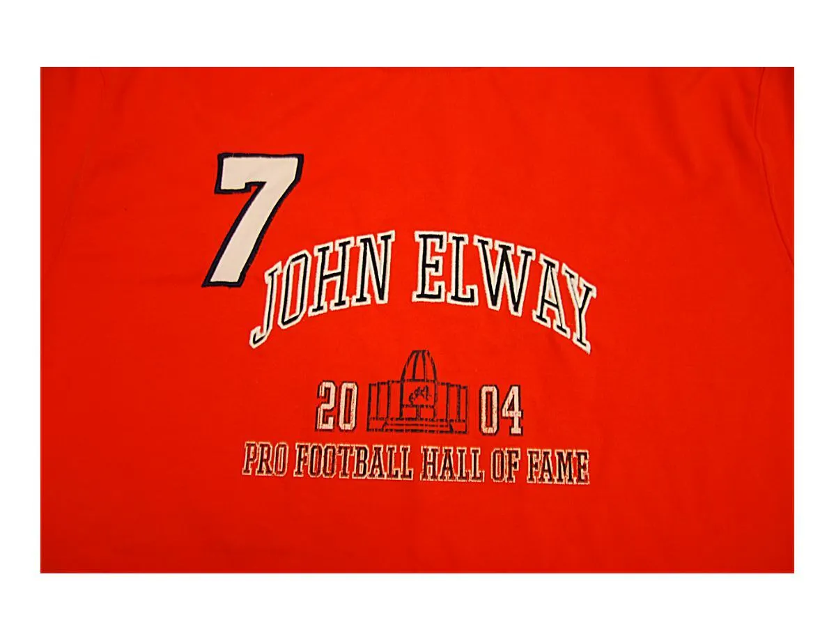 Denver Broncos Canton Collection Orange John Elway 2004 Hall of Fame T-Shirt (L)