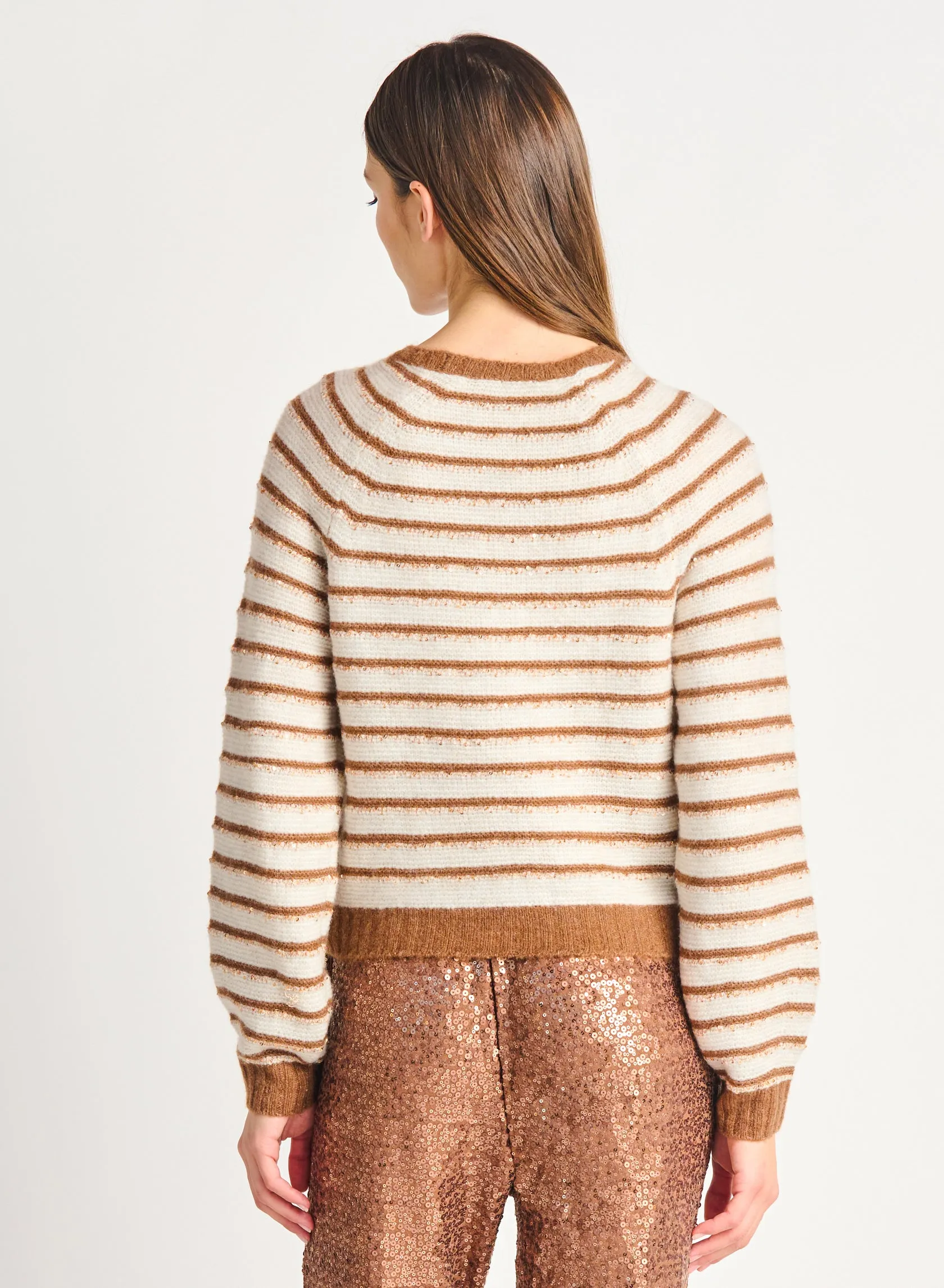 Dex Striped Sequin Sweater