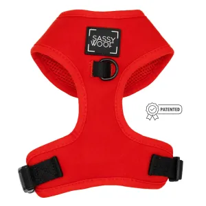 Dog Adjustable Harness - Neon Red