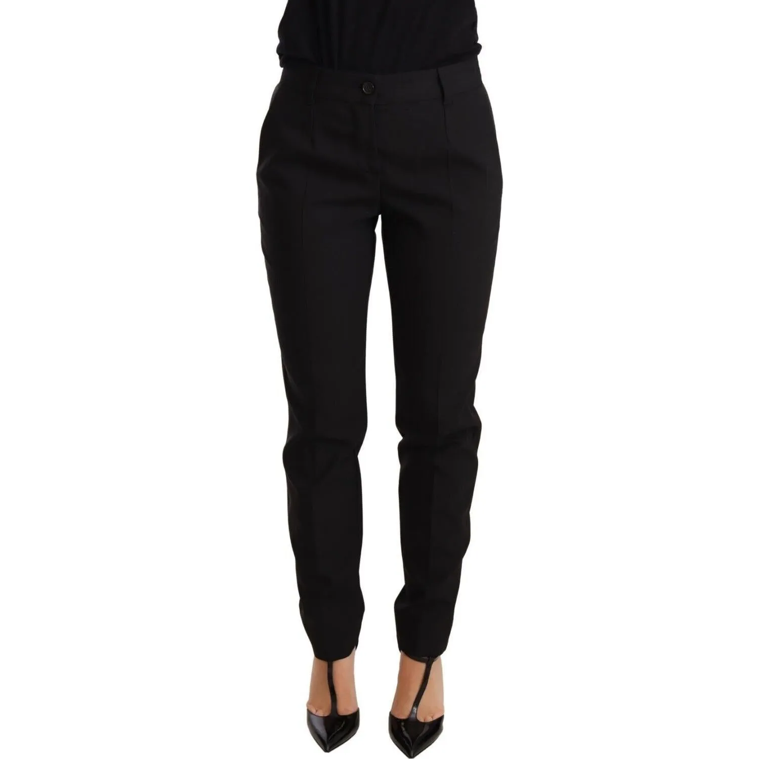 Dolce & Gabbana Elegant Tapered Virgin Wool Trousers