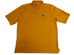 Emory Eagles Under Armour Yellow HeatGear Performance Golf Polo T-Shirt (L)