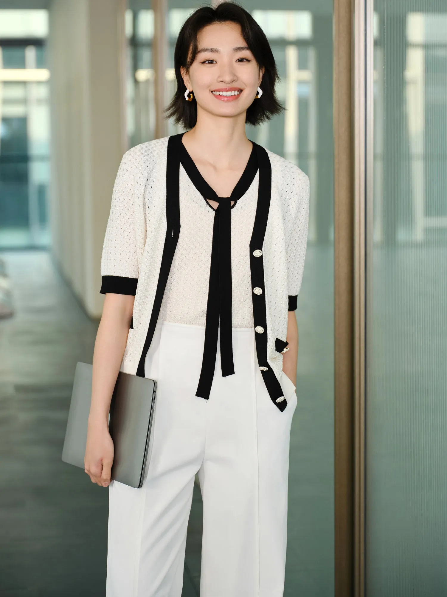 EP YAYING Silk Knitted Vest