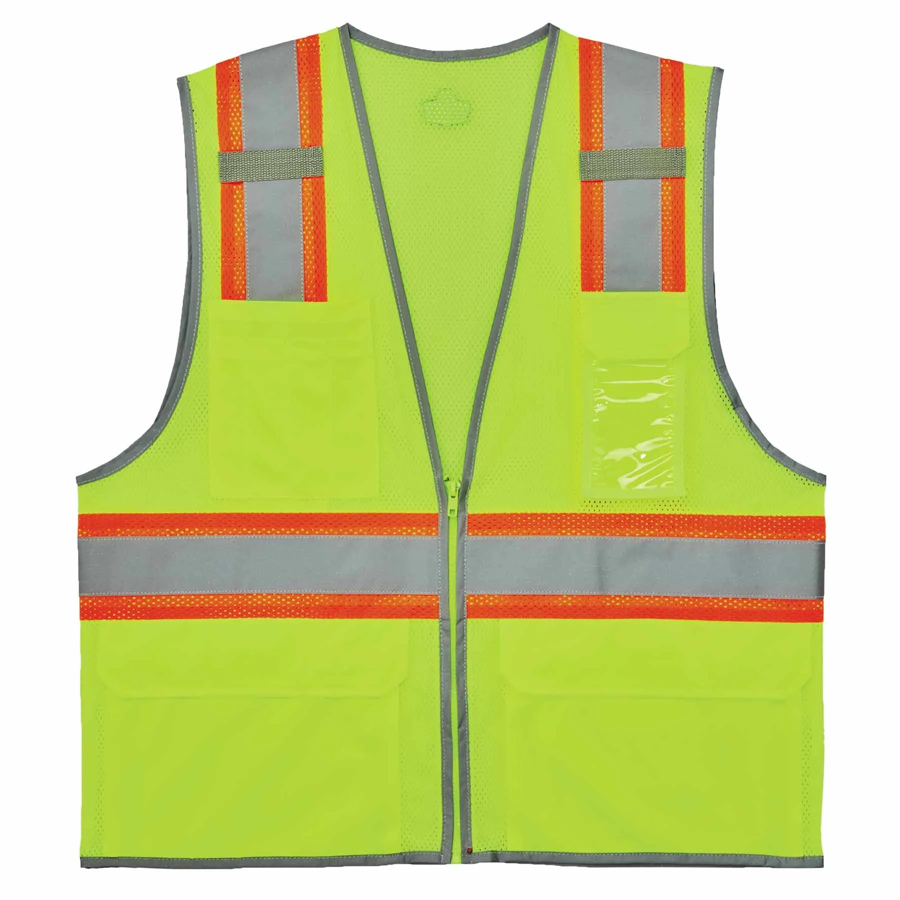 Ergodyne 24569 8246Z-S 5XL Lime Class 2 Two-Tone Mesh Vest - Single Size