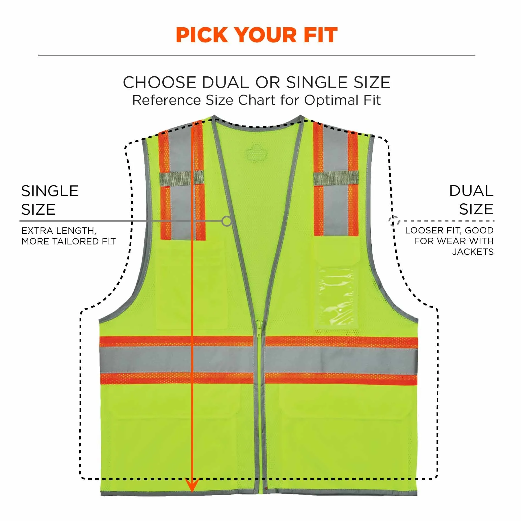 Ergodyne 24569 8246Z-S 5XL Lime Class 2 Two-Tone Mesh Vest - Single Size