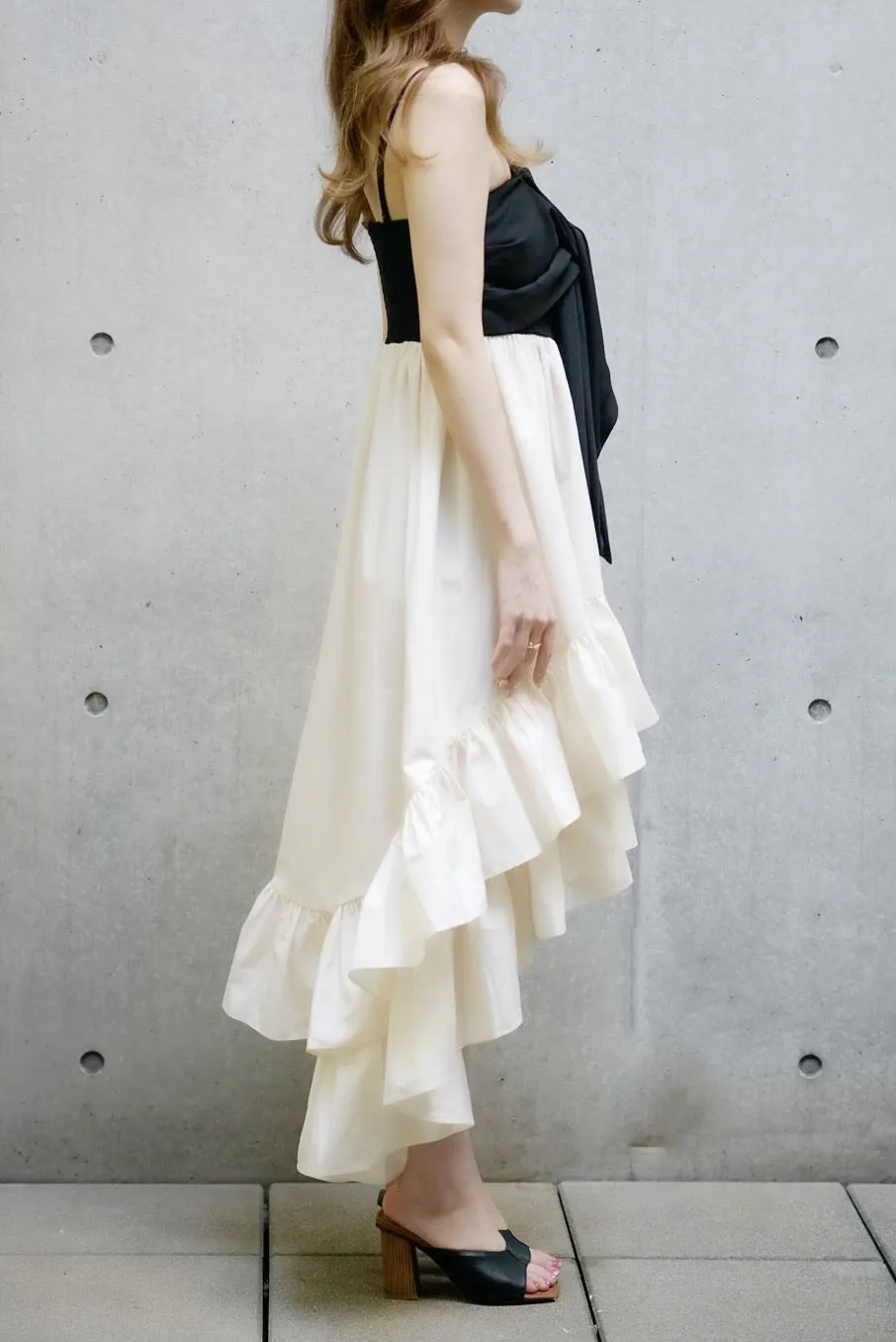 【eve46コラボ】Long frill camisole dress