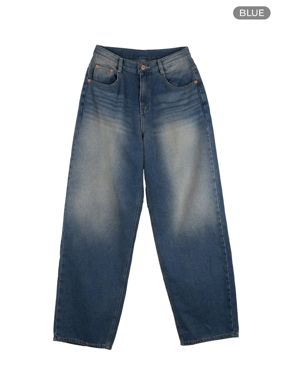 Evelyn Washed Baggy Jeans (Blue) IS402