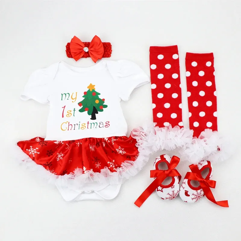 Fancy Baby Girls Clothes New Year Dress Christmas Costume Newborn Carnival Christmas Tree Santa Dresses For Girls Holiday Party