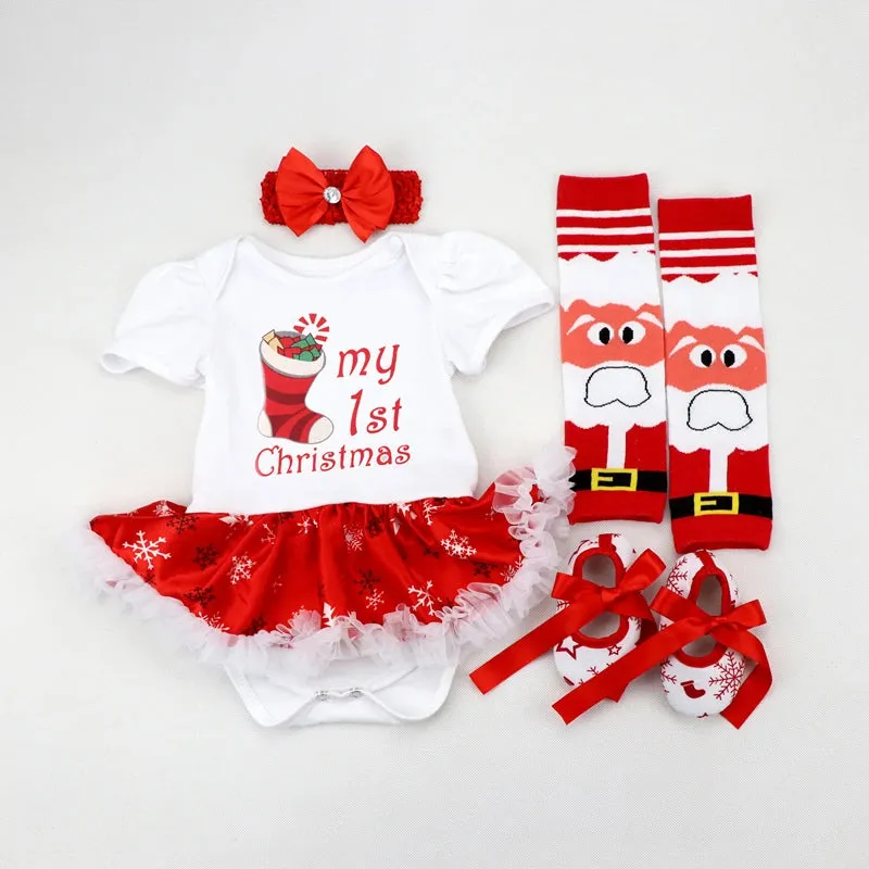 Fancy Baby Girls Clothes New Year Dress Christmas Costume Newborn Carnival Christmas Tree Santa Dresses For Girls Holiday Party